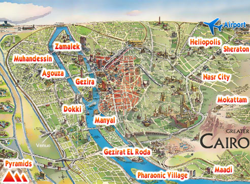 touristique carte du al qahirah